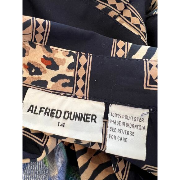 Vintage 80s Alfred Dunner animal print button down shirt - Picture 5 of 5